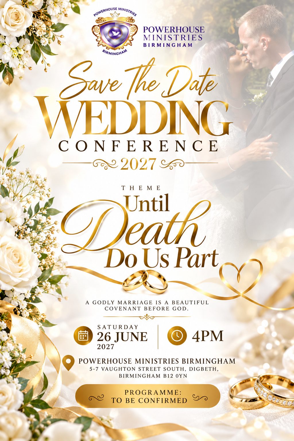 Wedding Conference 2027 - Save the date flyer